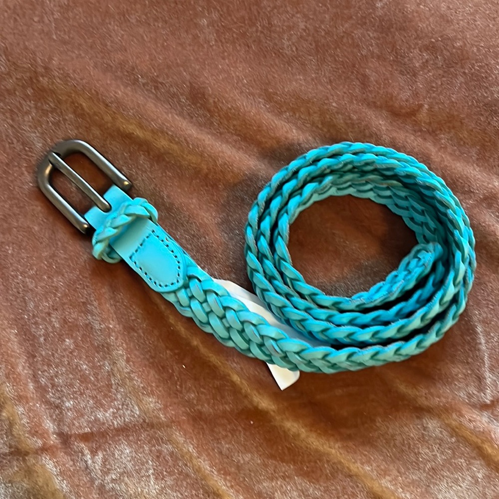 Teal Gap 100% Leather Belt, XS